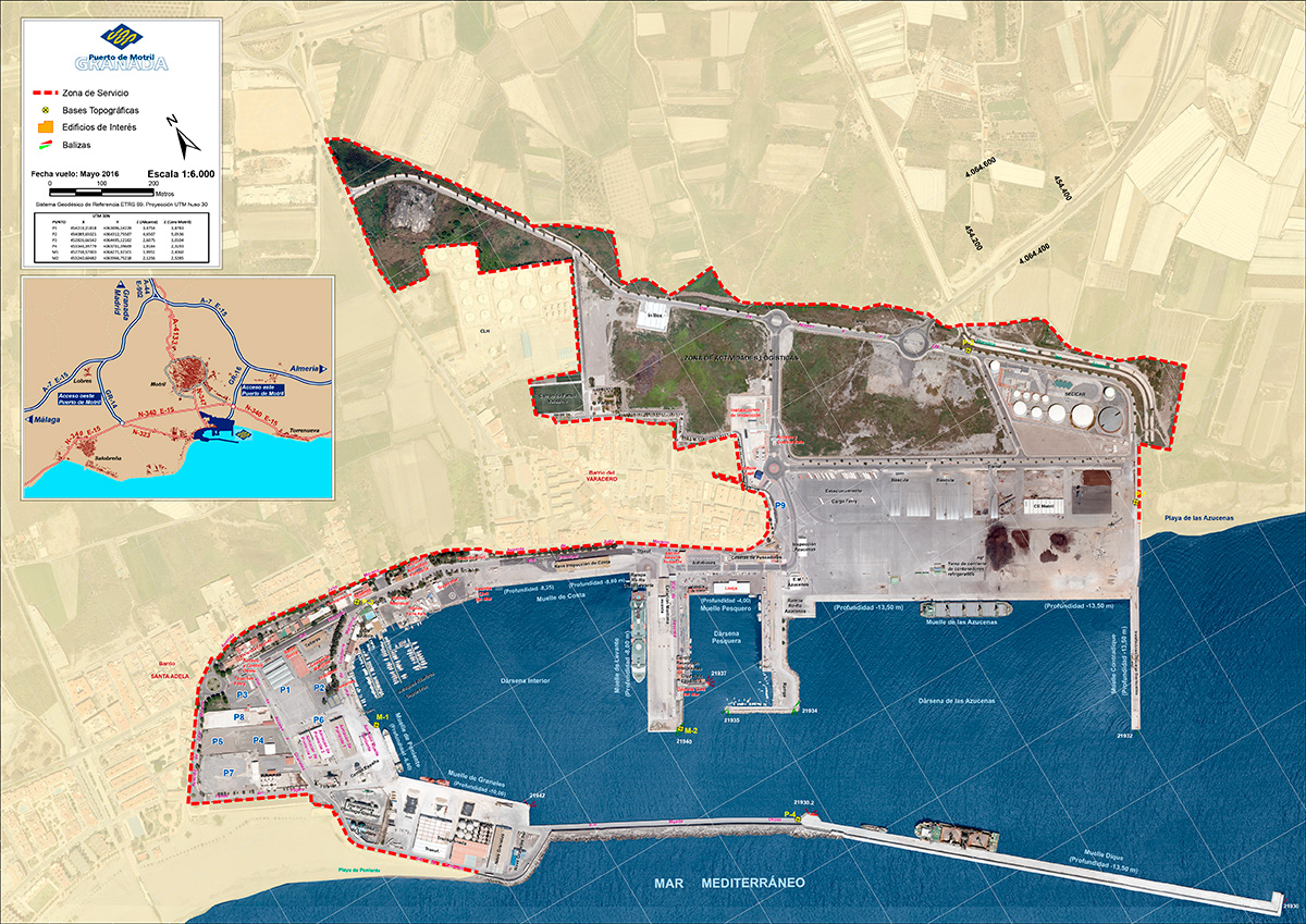 Plano Ortofotomapa Puerto de Motril